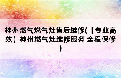 神州燃气燃气灶售后维修(【专业高效】神州燃气灶维修服务 全程保修)